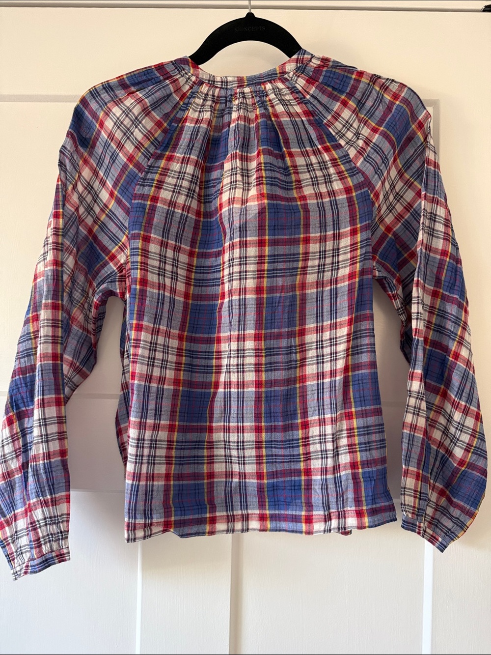 NWT Doen Janis Top size XS Core d’Azur Plaid Button Down - Picture 5 of 8